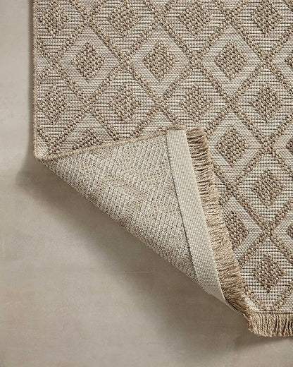 Loloi Dawn Collection Indoor/Outdoor DAW-07 Light Brown 7'-8" x 10' Area Rug
