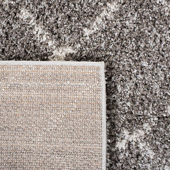 SAFAVIEH Area Rug 10x14 - Arizona Shag Collection - Large - Brown & Ivory, Moroccan Design, Non-Shedding & Easy to Clean, Ideal for Living Room, Bedroom, Dining Space (ASG743B)
