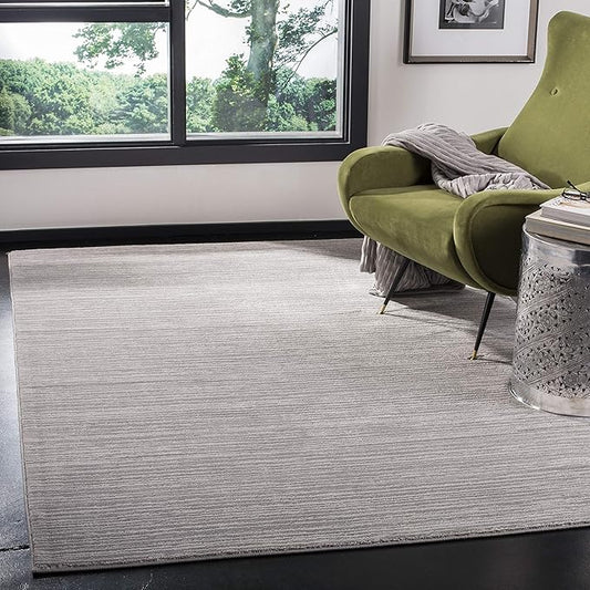 SAFAVIEH Area Rug 4x6 - Vision Collection - Silver, Modern Ombre Design, Non-Shedding & Easy to Clean, Ideal for Living Room, Bedroom, Dining Space (VSN606G)