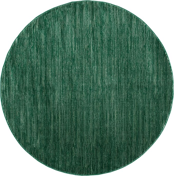 SAFAVIEH Vision Collection Area Rug - 8' Round, Dark Green, Modern Ombre Design, Non-Shedding & Easy to Clean, Ideal for Living Room, Bedroom, Dining Space (VSN606Y)