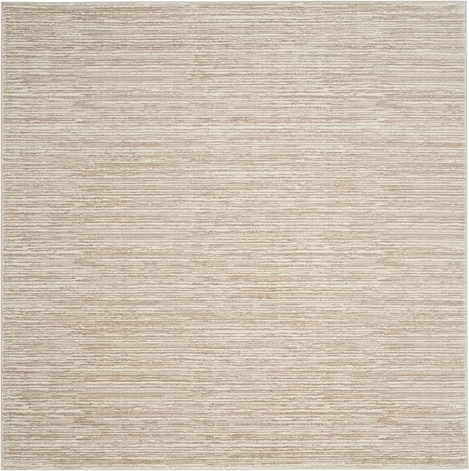 SAFAVIEH Vision Collection Area Rug - 9' Square, Cream, Modern Ombre Design, Non-Shedding & Easy to Clean, Ideal for Living Room, Bedroom, Dining Space (VSN606F)