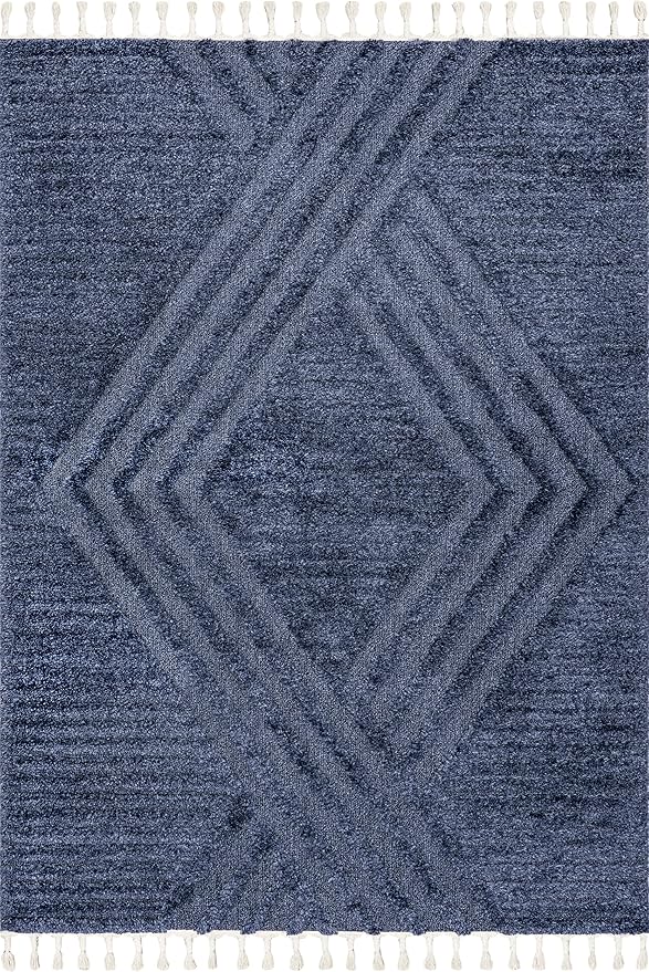 Nuloom Risette Solid ' Shag for Living Room Bedroom Dining Room Nursery, Blue