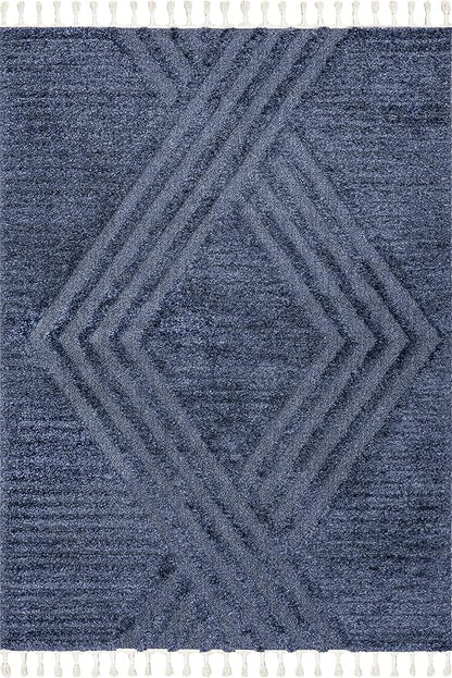 Nuloom Risette Solid ' Shag for Living Room Bedroom Dining Room Nursery, Blue