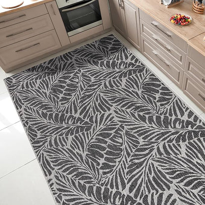 Keen Home Design Terrace Outdoor Throw Rug - 3x5 Washable Indoor/Outdoor Rug for Patio, Kitchen, Balcony, Beach, Garden, Deck and Porch, Size: 3'x5'