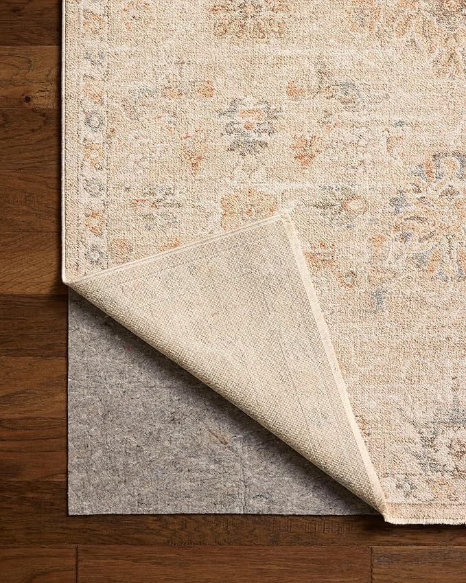 Loloi Chris Loves Julia Palma Collection PLM-11 Natural/Multi 9'-6" x 13'-1" Fringe Area Rug Vintage Style Boho Living Room Bedroom Carpet