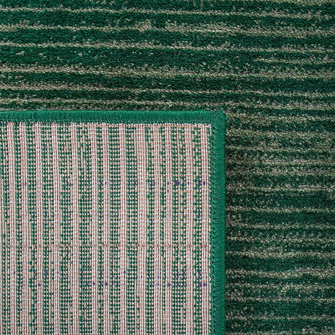 SAFAVIEH Vision Collection Area Rug - 5' Round, Dark Green, Modern Ombre Design, Non-Shedding & Easy to Clean, Ideal for Living Room, Bedroom, Dining Space (VSN606Y)