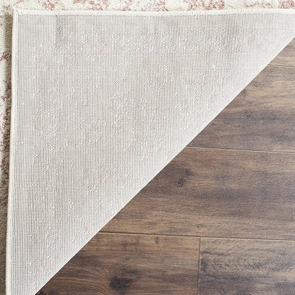 SAFAVIEH Adirondack Collection Area Rug - 12' Square, Ivory & Rose, Distressed Vintage Floral Design, Non-Shedding & Easy to Clean, Ideal for Living Room, Bedroom, Dining Space (ADR109H)