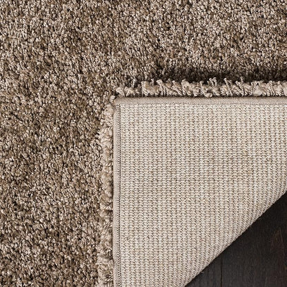 SAFAVIEH Milan Shag Collection Accent Rug - 2' x 4', Dark Beige, Solid Design, Non-Shedding & Easy Care, 2-inch Thick Ideal for High Traffic Areas in Entryway, Living Room, Bedroom (SG180-1414)