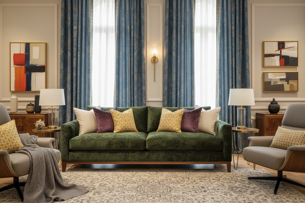 Upholstery & Interior Fabrics

Our upholstery and interior fabrics are designed for durability and aesthetic appeal.

Features:

High resistance to wear

Stain-resistant options

Rich textures and colors

Easy maintenance

Best For: Sofas, curtains, cushions, hotels, offices, and home décor. (make it real photo)